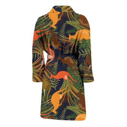 Kangaroos Pattern Print Design 07 Men Bathrobe-JORJUNE.COM