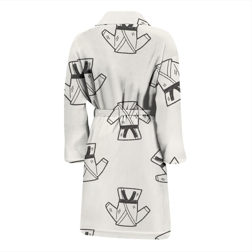 Karate Pattern Print Design 01 Men Bathrobe-JORJUNE.COM