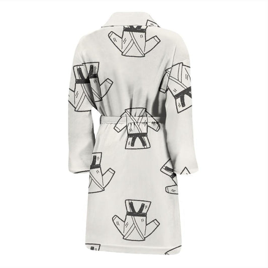 Karate Pattern Print Design 01 Men Bathrobe-JORJUNE.COM