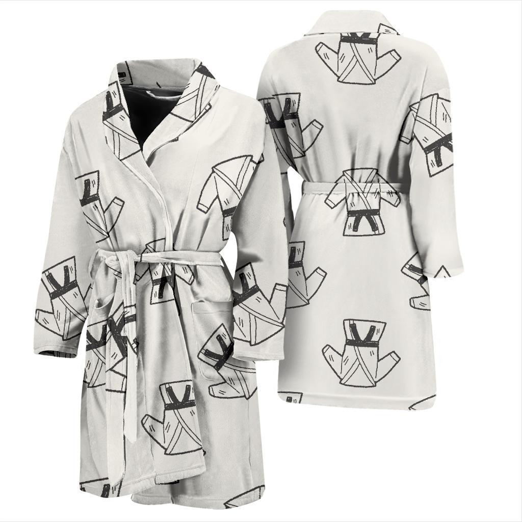 Karate Pattern Print Design 01 Men Bathrobe-JORJUNE.COM