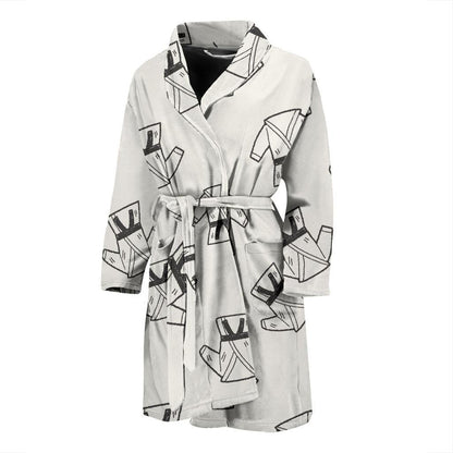 Karate Pattern Print Design 01 Men Bathrobe-JORJUNE.COM