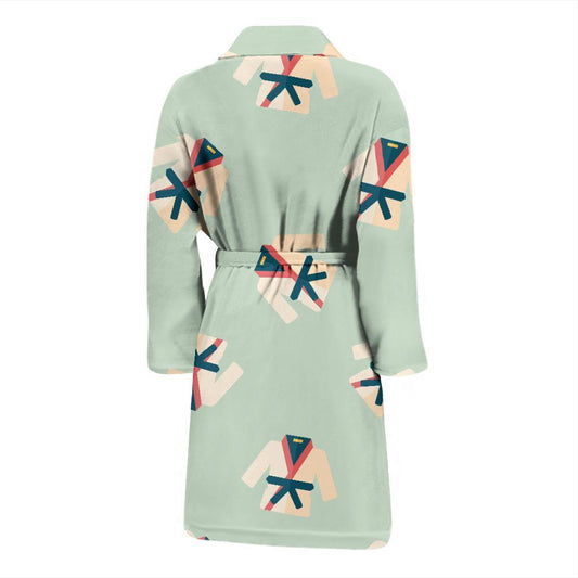 Karate Pattern Print Design 02 Men Bathrobe-JORJUNE.COM