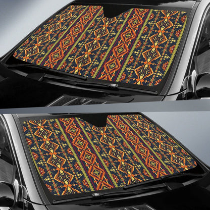 Kente Classic Design African Print Car Sun Shade For Windshield