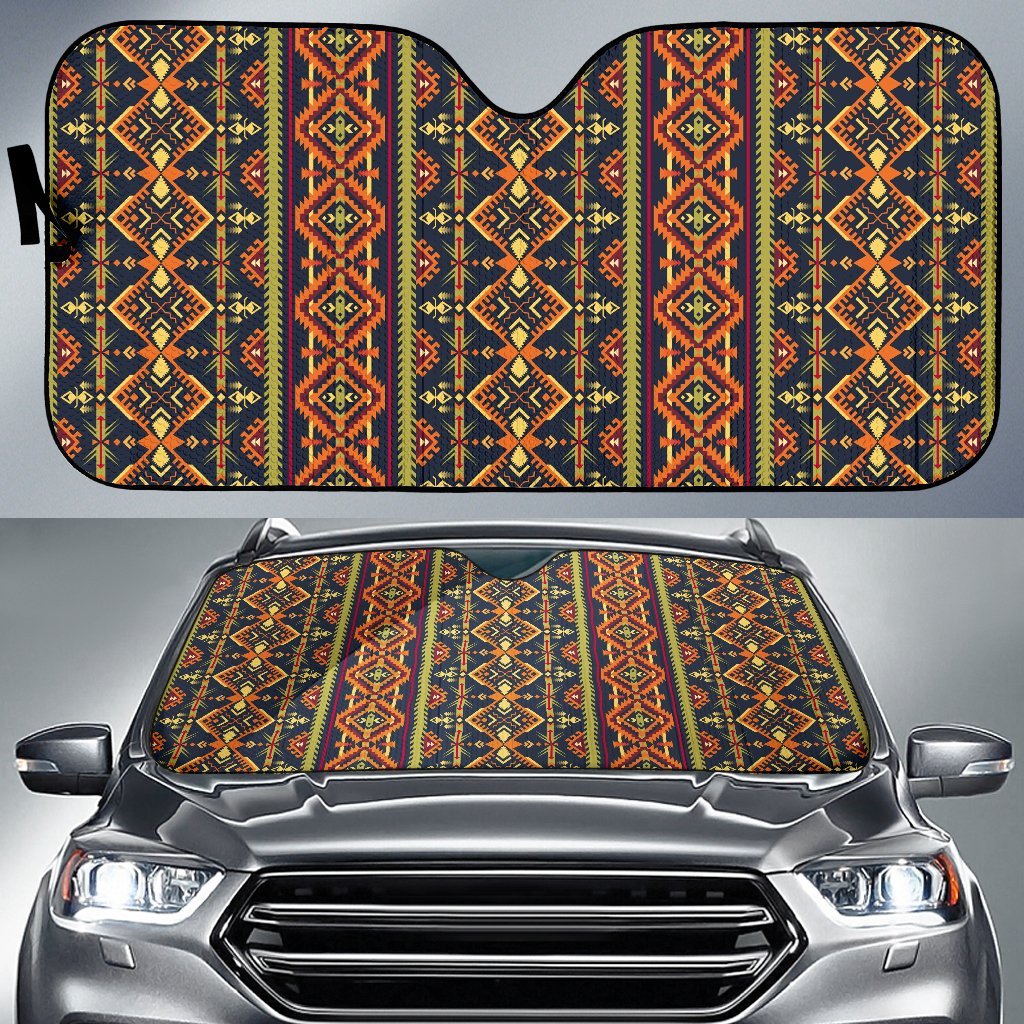 Kente Classic Design African Print Car Sun Shade For Windshield