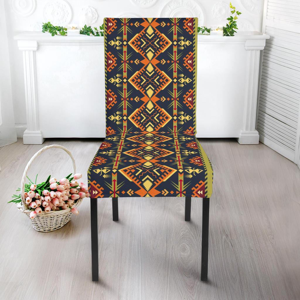 Kente Classic Design African Print Dining Chair Slipcover-JTAMIGO.COM