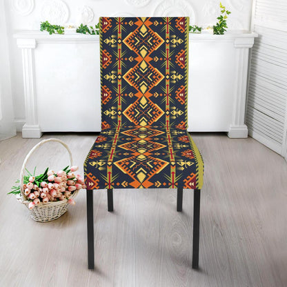 Kente Classic Design African Print Dining Chair Slipcover-JTAMIGO.COM