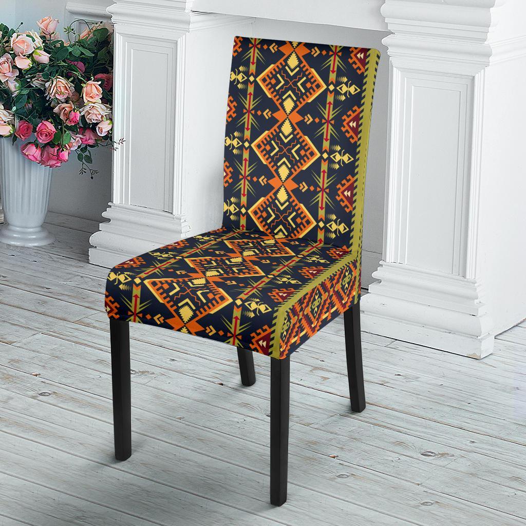 Kente Classic Design African Print Dining Chair Slipcover-JTAMIGO.COM