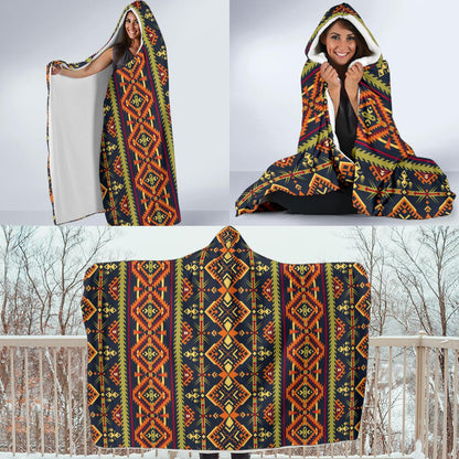 Kente Classic Design African Print Hooded Blanket-JTAMIGO.COM