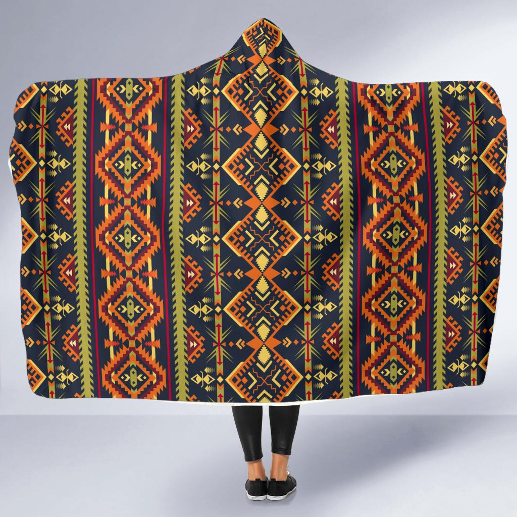 Kente Classic Design African Print Hooded Blanket-JTAMIGO.COM