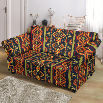 Kente Classic Design African Print Loveseat Slipcover-JTAMIGO.COM