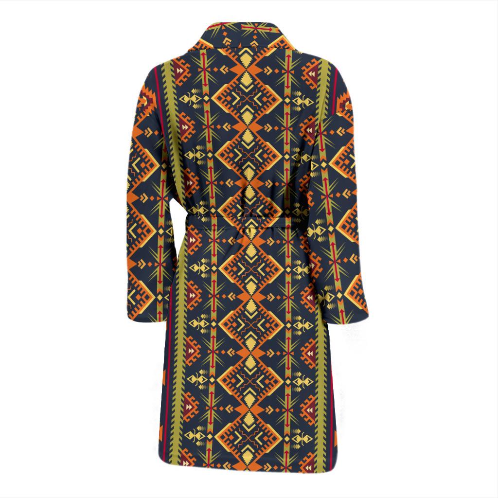Kente Classic Design African Print Men Bath Robe-JTAMIGO.COM