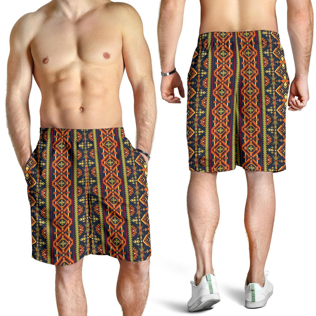 Kente Classic Design African Print Mens Shorts-JTAMIGO.COM