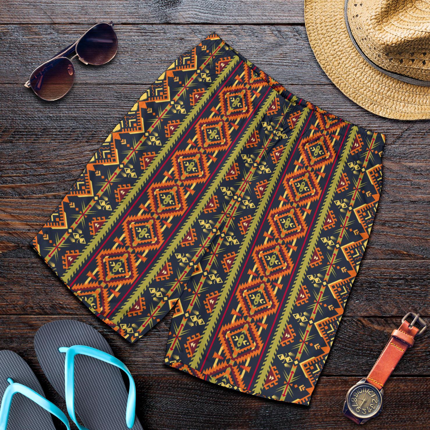 Kente Classic Design African Print Mens Shorts-JTAMIGO.COM