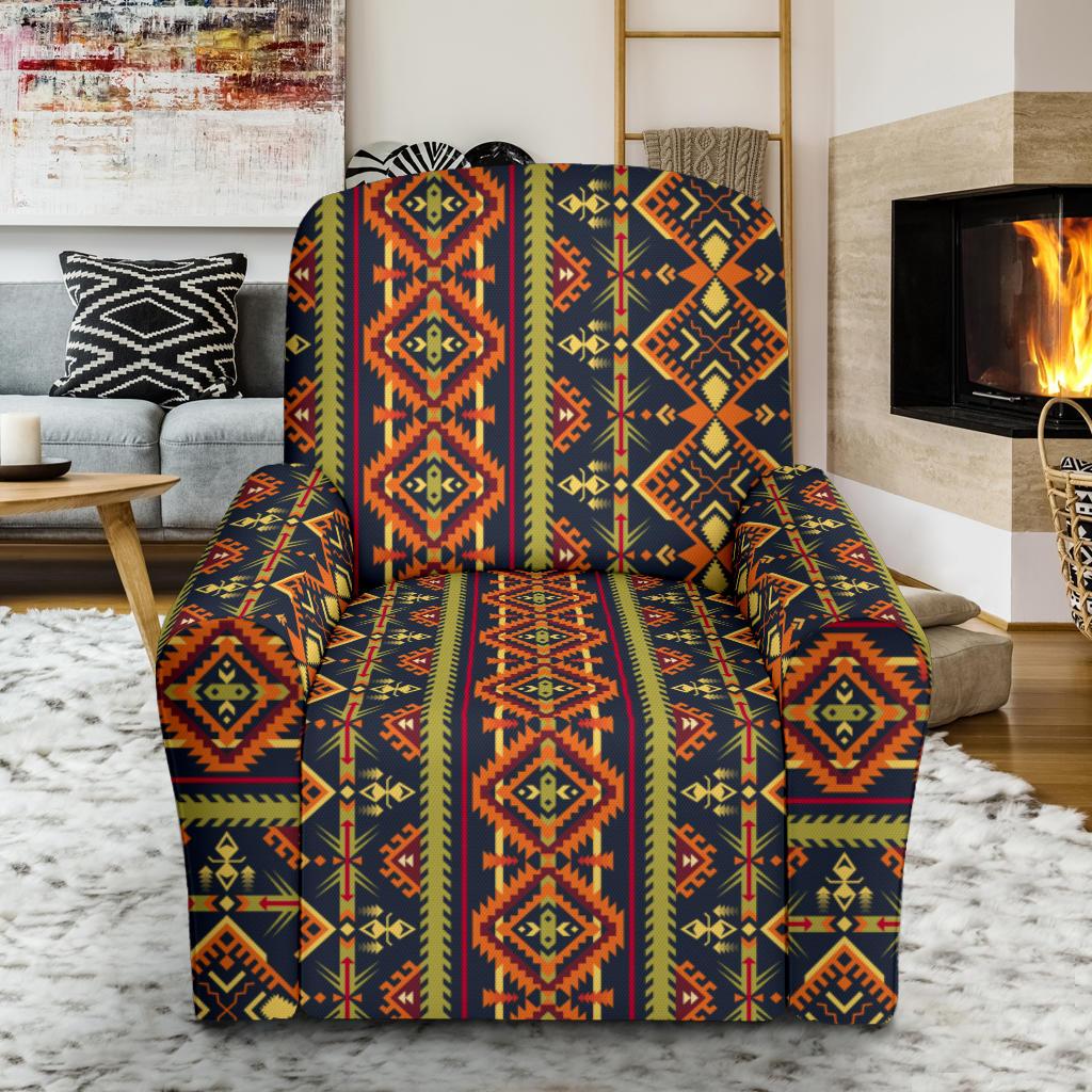 Kente Classic Design African Print Single Sofa Slipcover -JTAMIGO.COM