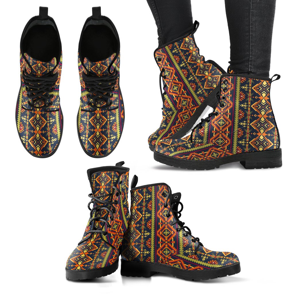 Kente Classic Design African Print Women Leather Boots-JTAMIGO.COM