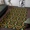 Kente Green Design African Print Area Rugs-JTAMIGO.COM