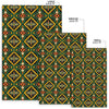 Kente Green Design African Print Area Rugs-JTAMIGO.COM