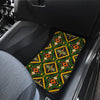 Kente Green Design African Print Car Floor Mats