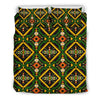 Kente Green Design African Print Duvet Cover Bedding Set