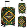 Kente Green Design African Print Luggage Cover Protector