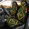 Kente Green Design African Print Universal Fit Car Seat Covers