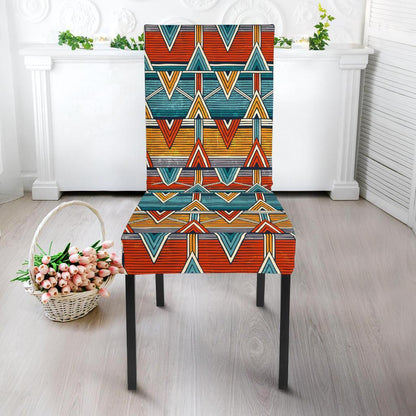 Kente Print African Design Themed Dining Chair Slipcover-JTAMIGO.COM