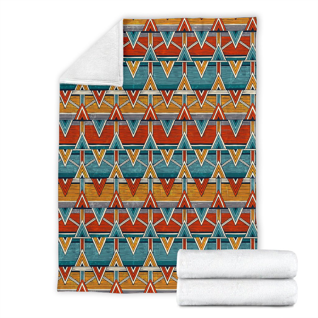 Kente Print African Design Themed Fleece Blanket