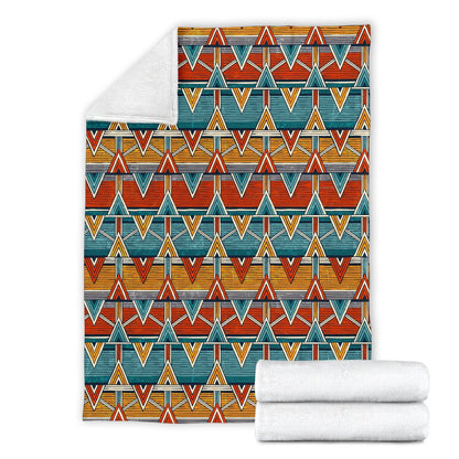 Kente Print African Design Themed Fleece Blanket