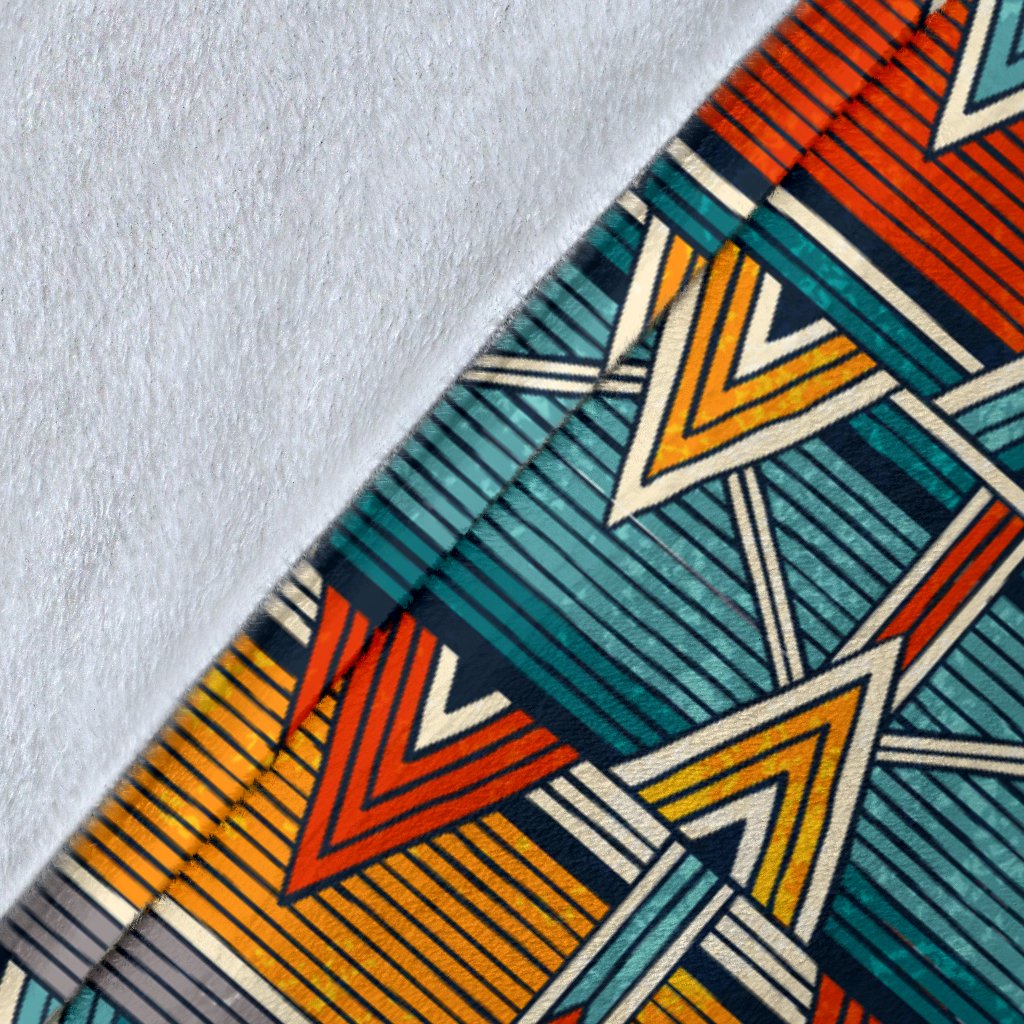 Kente Print African Design Themed Fleece Blanket