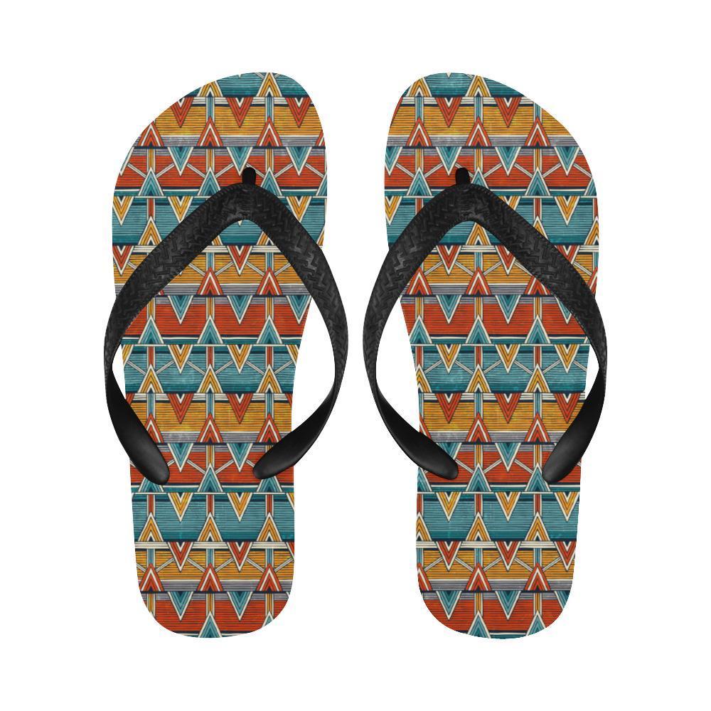 Kente Print African Design Themed Flip Flops-JTAMIGO.COM
