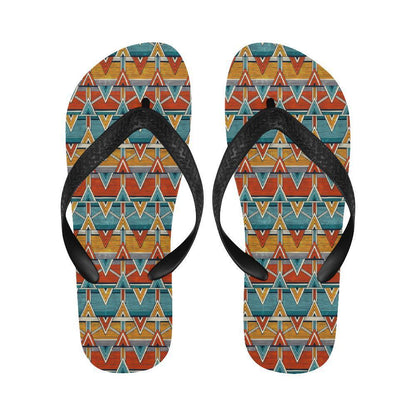Kente Print African Design Themed Flip Flops-JTAMIGO.COM