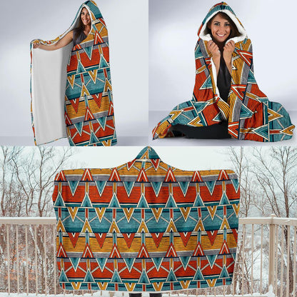 Kente Print African Design Themed Hooded Blanket-JTAMIGO.COM