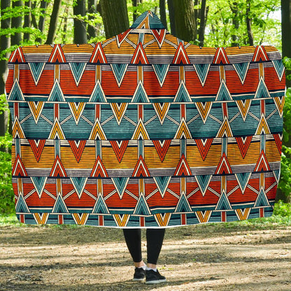Kente Print African Design Themed Hooded Blanket-JTAMIGO.COM