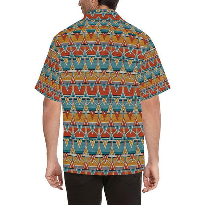 Kente Print African Design Themed Men Aloha Hawaiian Shirt