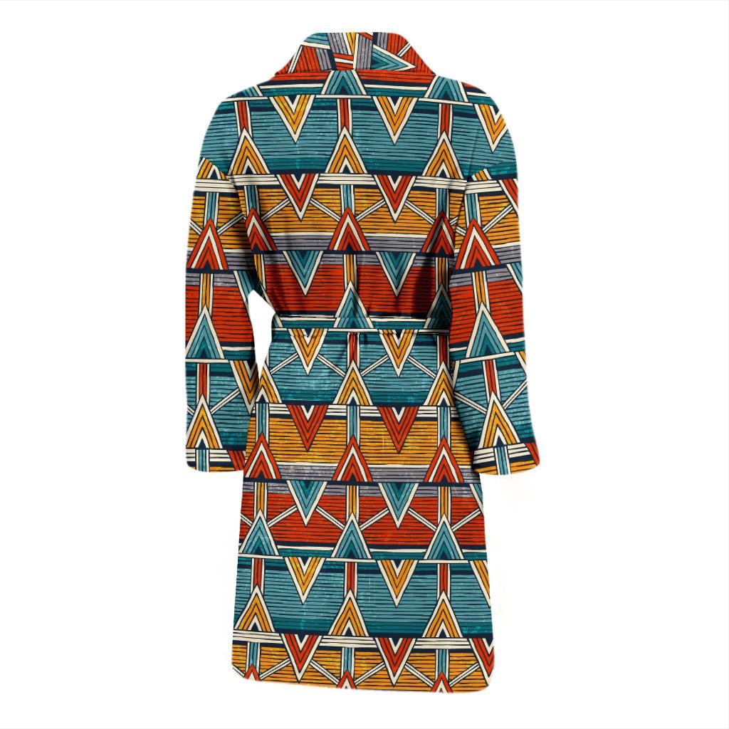 Kente Print African Design Themed Men Bath Robe-JTAMIGO.COM