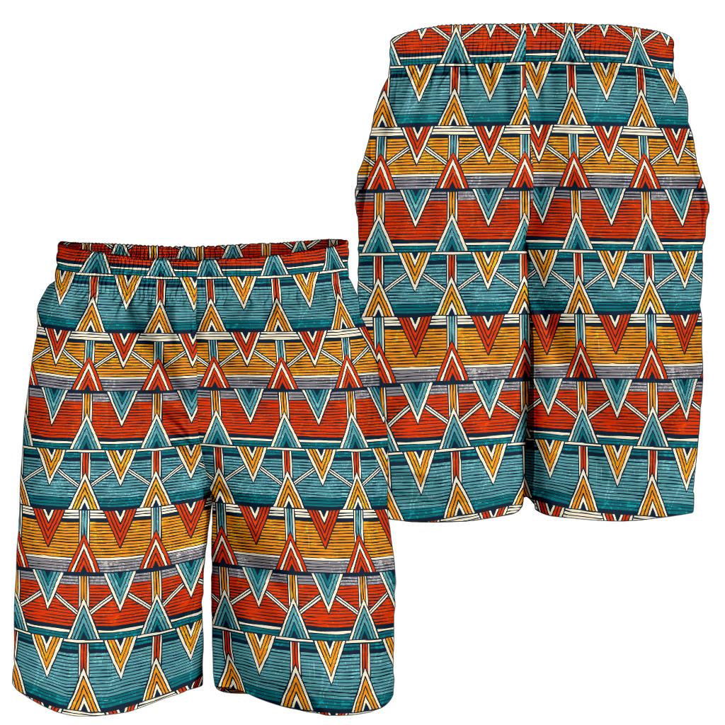 Kente Print African Design Themed Mens Shorts-JTAMIGO.COM