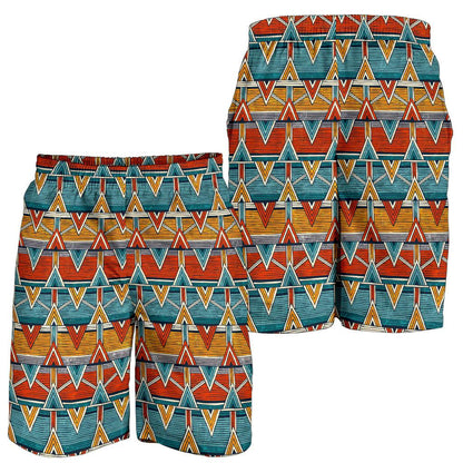 Kente Print African Design Themed Mens Shorts-JTAMIGO.COM