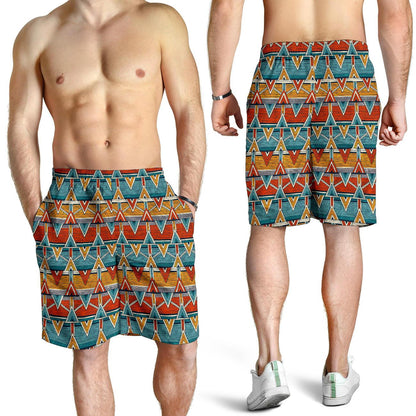 Kente Print African Design Themed Mens Shorts-JTAMIGO.COM