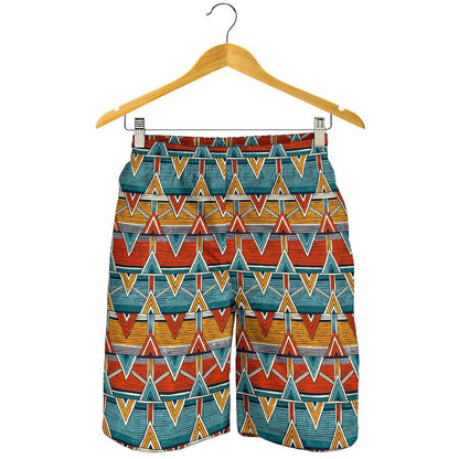 Kente Print African Design Themed Mens Shorts-JTAMIGO.COM