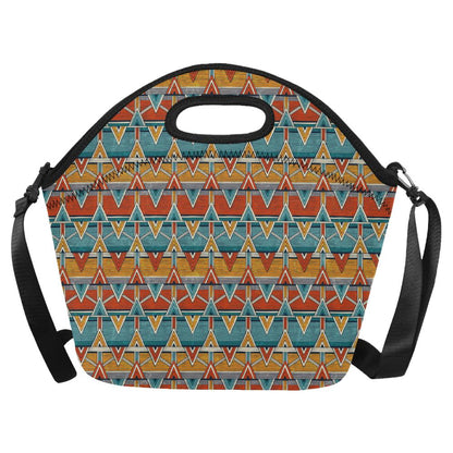 Kente Print African Design Themed Neoprene Lunch Bag (Model 1669)(Large)-JTAMIGO.COM