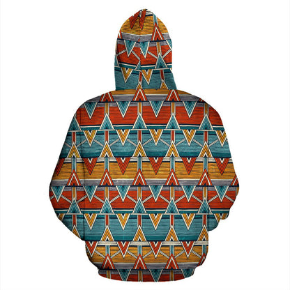 Kente Print African Design Themed Pullover Hoodie