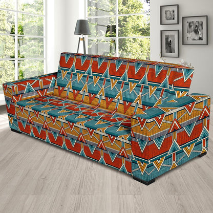 Kente Print African Design Themed Sofa Slipcover-JTAMIGO.COM