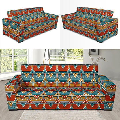 Kente Print African Design Themed Sofa Slipcover-JTAMIGO.COM