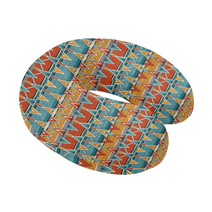 Kente Print African Design Themed U-Shaped Travel Neck Pillow-JTAMIGO.COM