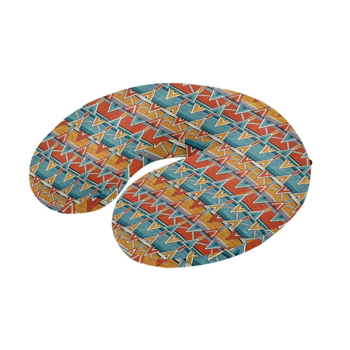 Kente Print African Design Themed U-Shaped Travel Neck Pillow-JTAMIGO.COM