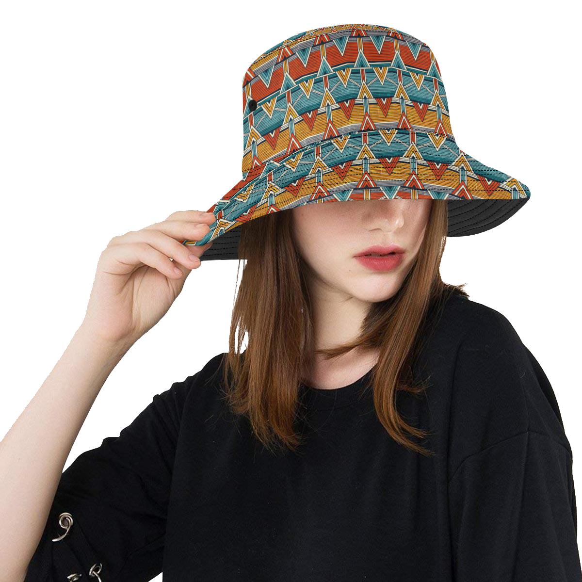Kente Print African Design Themed Unisex Bucket Hat