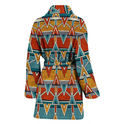 Kente Print African Design Themed Women Bath Robe-JTAMIGO.COM