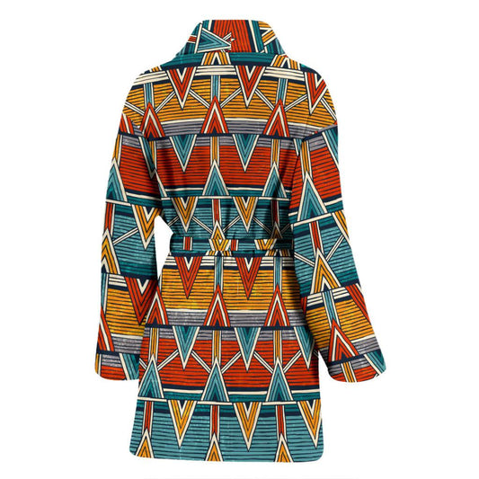 Kente Print African Design Themed Women Bath Robe-JTAMIGO.COM