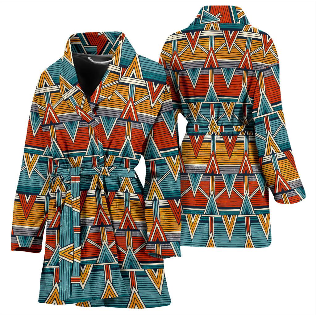 Kente Print African Design Themed Women Bath Robe-JTAMIGO.COM