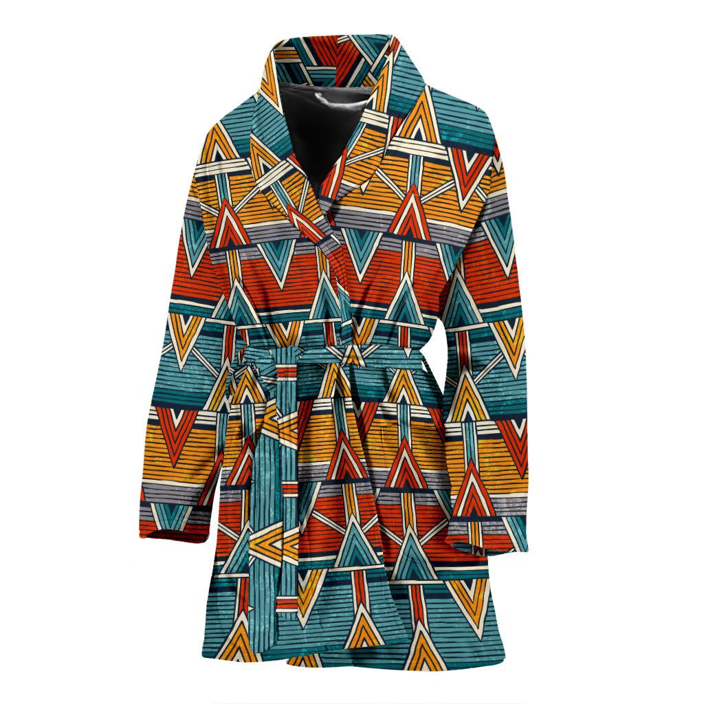 Kente Print African Design Themed Women Bath Robe-JTAMIGO.COM